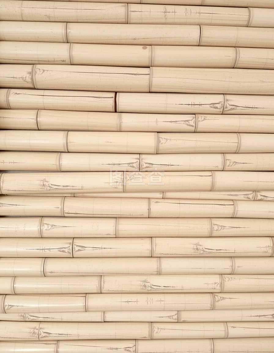 竹墻的紋理背景與裝飾材料的應用